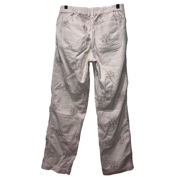 Anthropologie‎ Pilcro Rustic Pull On Floral Embroidered Pants Size XS - Picture 4 of 10